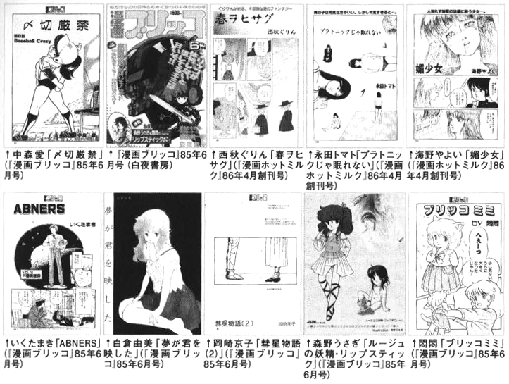 Postwar_36_05_Manga_Hot_Milk_1986_Apr_and_Manga_Burikko_1985_June_Issues.png