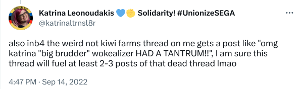 Screenshot 2023-05-02 at 06-39-21 Katrina Leonoudakis 💙✊ Solidarity! #UnionizeSEGA on Twitter.png